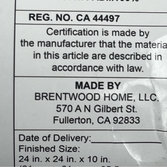 Brentwood Home Gel Memory Foam Wedge Grey Quilted Pillow - Picture 9 of 11